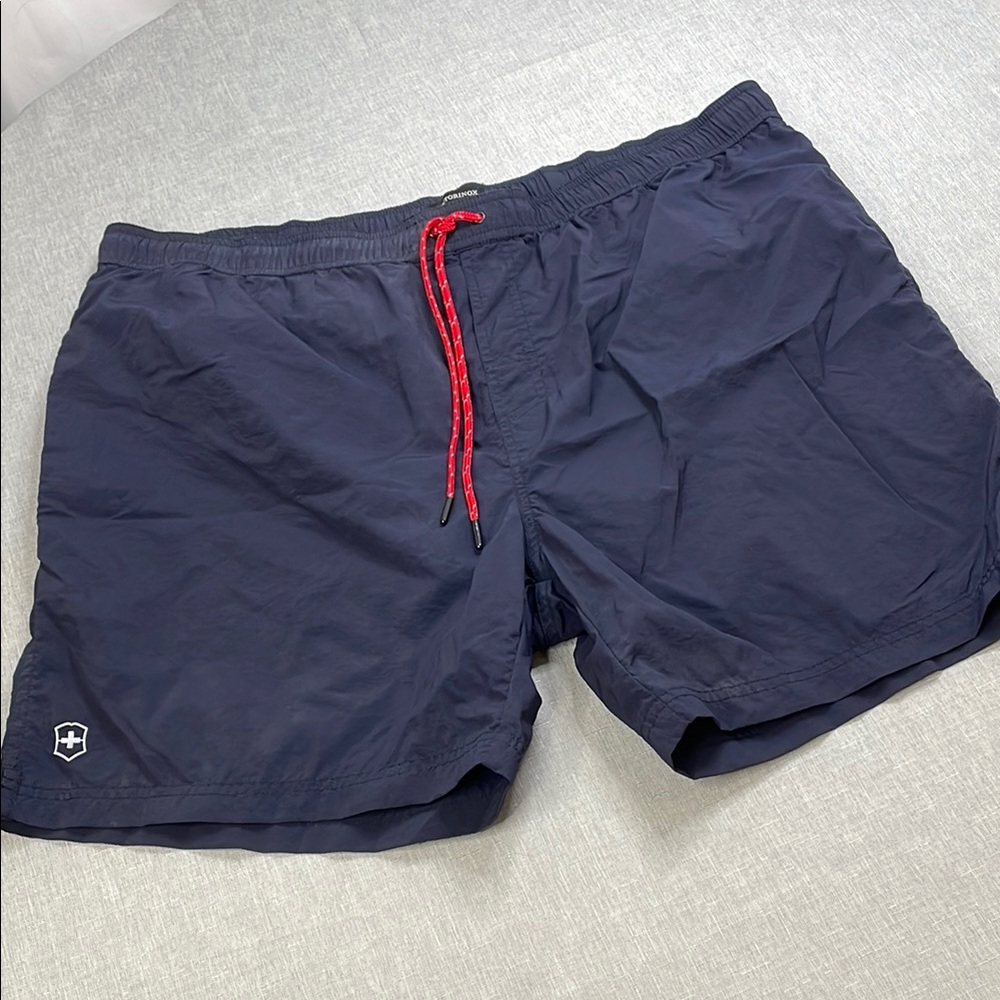 Victorinox Men’s Navy Blue Swim Shorts Mesh lined Drawstring XXL Bathing Suit